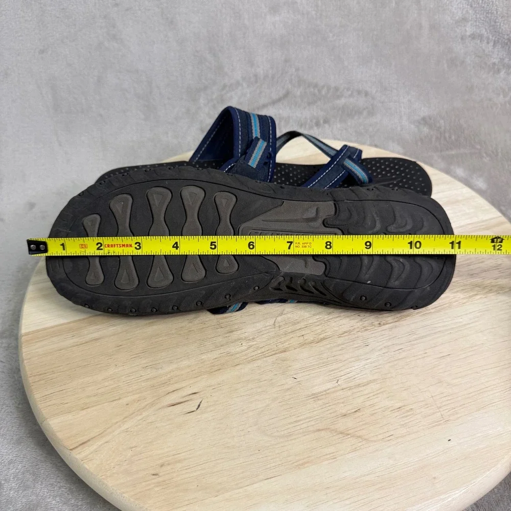 Skechers Outdoor Lifestyle Womens Navy Blue Strappy Thong Sandals Size 10